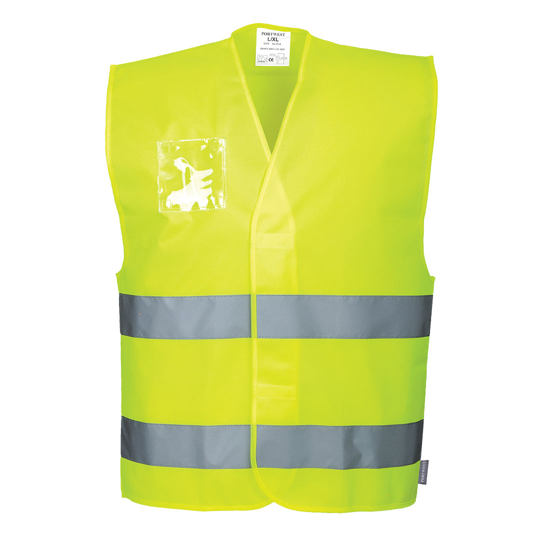 C475 - Hi-Vis Two Band Dual ID Holder Vest